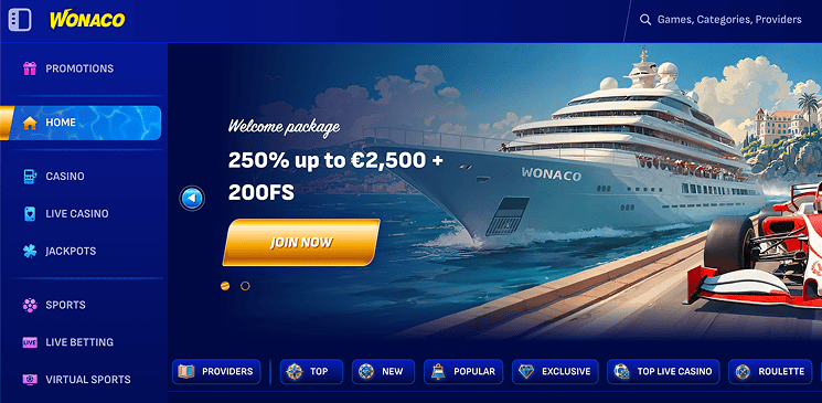 wonaco casino